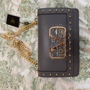 Gray Studded Women's Bag